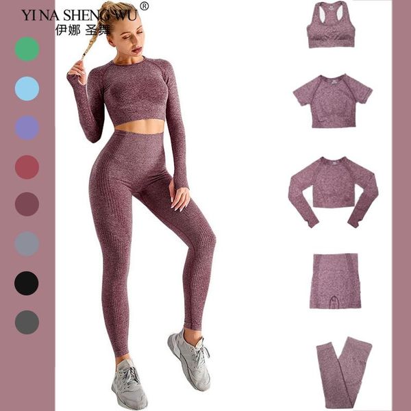 2/3/5pcs seamless women yoga set workout sportswear gym pants clothing fitness long sleeve crop high waist leggings sports outfits, White;red
2/3/5pcs seamless women yoga set workout sportswear gym pants clothing fitness long sleeve crop high waist leggings sports outfits, White;red
