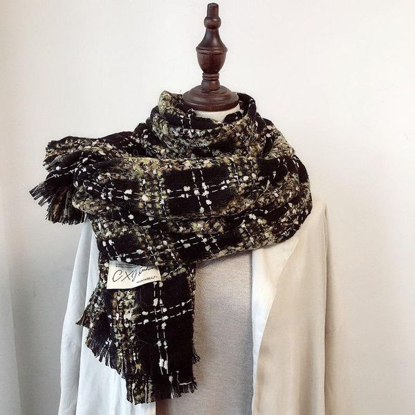 scarves 2021 european autumn and winter imitation cashmere women's scarf literary style fine grid long thickened warm shawl, Blue;gray
scarves 2021 european autumn and winter imitation cashmere women's scarf literary style fine grid long thickened warm shawl, Blue;gray