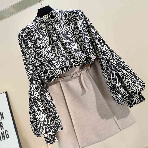 shirt zebra blusa mujer spring long women retro stand collar lantern sleeve blouses, White
shirt zebra blusa mujer spring long women retro stand collar lantern sleeve blouses, White