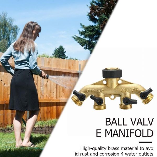 watering equipments hose splitter tap garden outlet connector 4 way solid brass water pipe adaptor for lawn irrigation
watering equipments hose splitter tap garden outlet connector 4 way solid brass water pipe adaptor for lawn irrigation