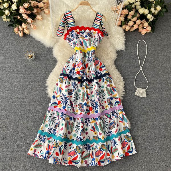 casual dresses summer trendy design sense niche printing color matching wave pattern rainbow striped suspender holiday dress jofh, Black;gray
casual dresses summer trendy design sense niche printing color matching wave pattern rainbow striped suspender holiday dress jofh, Black;gray