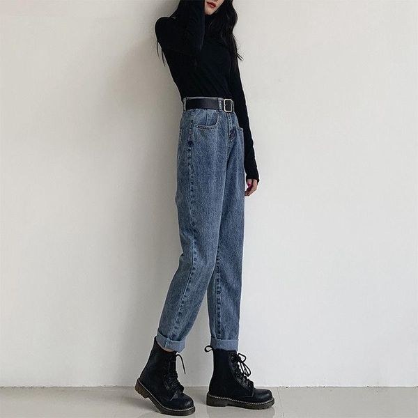 autumn high-waisted jeans schoolgirl loose retro port-flavored straight pants a hundred thin women's, Blue
autumn high-waisted jeans schoolgirl loose retro port-flavored straight pants a hundred thin women's, Blue