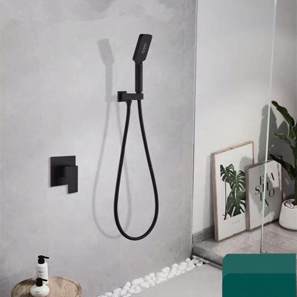 brass shower faucet in wall black tap and cold with handheld head simple style bathroom sets
brass shower faucet in wall black tap and cold with handheld head simple style bathroom sets