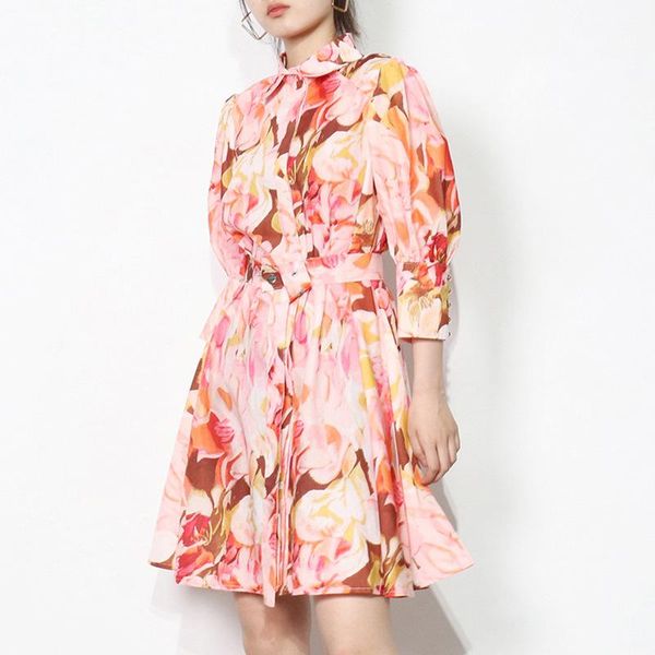 casual dresses 2021 summer women's dress pink sweet print lapel single breasted lace up temperament high waist a-line mini, Black;gray
casual dresses 2021 summer women's dress pink sweet print lapel single breasted lace up temperament high waist a-line mini, Black;gray