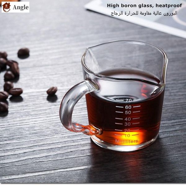 wine glasses heat-resistant glass measuring cup jigger for espresso coffee double-mouthed ounce 70ml small milk with scale
wine glasses heat-resistant glass measuring cup jigger for espresso coffee double-mouthed ounce 70ml small milk with scale