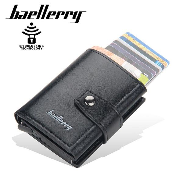 card holders baellerry small men buckle bank holder automatic spring case metal aluminum shell clips for male tarjetero hombre, Brown;gray
card holders baellerry small men buckle bank holder automatic spring case metal aluminum shell clips for male tarjetero hombre, Brown;gray