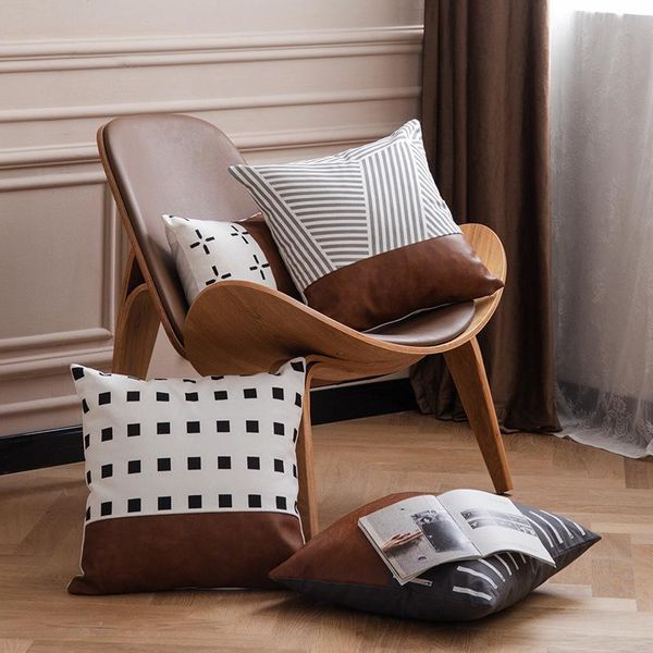 cushion/decorative pillow fsislover light luxury patchwork cushion cover pu and cotton soft modern simplicity home decorative pillowcase
cushion/decorative pillow fsislover light luxury patchwork cushion cover pu and cotton soft modern simplicity home decorative pillowcase