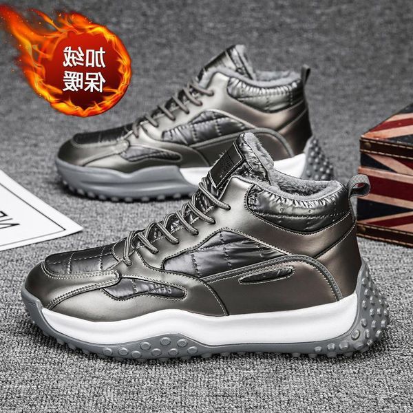 autumn and winter men's shoes high comfortable medium helper work boots snow tide plush warm cotton, Black
autumn and winter men's shoes high comfortable medium helper work boots snow tide plush warm cotton, Black