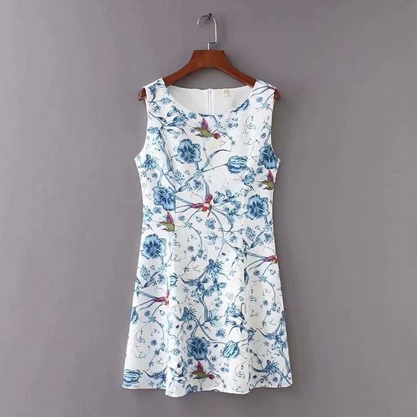 women dress print o-neck sleeveless above knee female fashion casual clothes 210517, Black;gray
women dress print o-neck sleeveless above knee female fashion casual clothes 210517, Black;gray