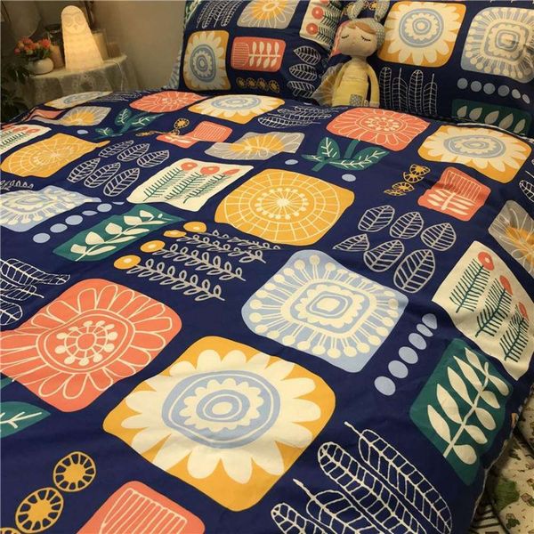 garden blue four piece set simple nordic single double bedclothes quilt cover sheet student three 4
garden blue four piece set simple nordic single double bedclothes quilt cover sheet student three 4