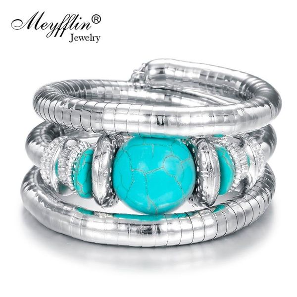 bangle meyfflin vintage silver color green stone charm bracelets for women bijoux punk cuff bangles fashion jewelry 2021 gift, Black
bangle meyfflin vintage silver color green stone charm bracelets for women bijoux punk cuff bangles fashion jewelry 2021 gift, Black