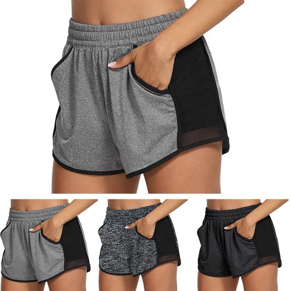 women's shorts high waist women running stitching color summer fashion ladies pocket fitness jogging workout bodybuilding 2021, White;black
women's shorts high waist women running stitching color summer fashion ladies pocket fitness jogging workout bodybuilding 2021, White;black