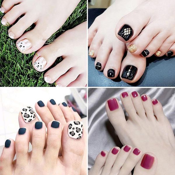 false nails 24pcs square cute design fake toe nail rhinestone foot artificial with glue summer beach toenail, Red;gold
false nails 24pcs square cute design fake toe nail rhinestone foot artificial with glue summer beach toenail, Red;gold