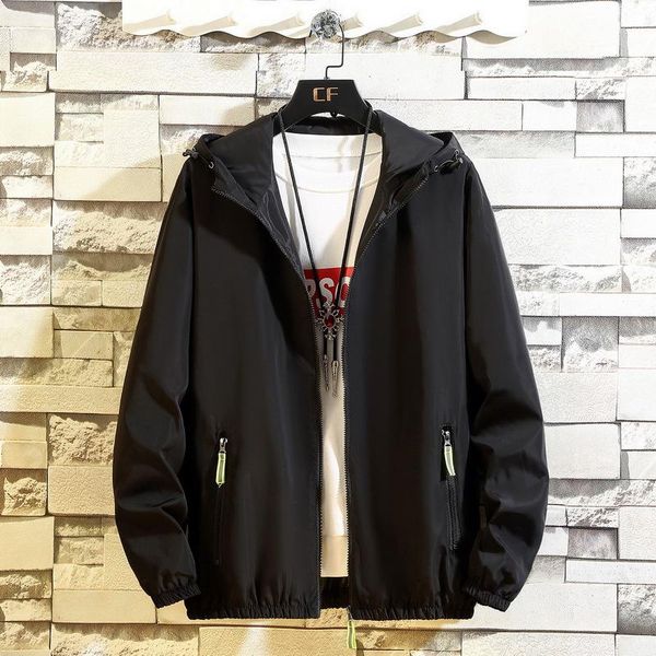 men's jackets spring and autumn thin solid color youth student hooded zipper sportswear casual jacket, Black;brown
men's jackets spring and autumn thin solid color youth student hooded zipper sportswear casual jacket, Black;brown