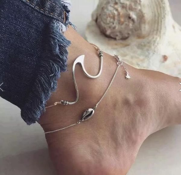 anklets european and american simple ladies alloy wave footwear beach personalizing fashion shell anklet wholesale, Red;blue
anklets european and american simple ladies alloy wave footwear beach personalizing fashion shell anklet wholesale, Red;blue