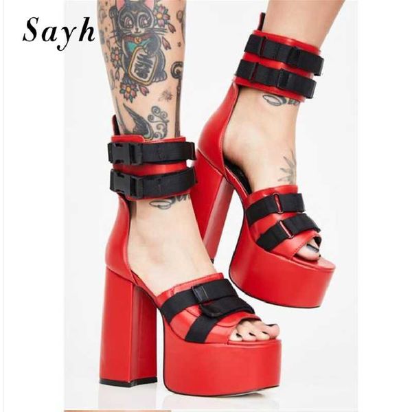 summer rome sandals women peep toe pumps platform thick high heels punk runway shoes dress, Black
summer rome sandals women peep toe pumps platform thick high heels punk runway shoes dress, Black