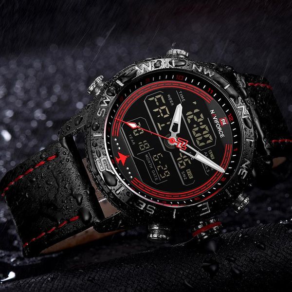 wristwatches naviforce fashion brand gold quartz men watch waterproof dual display man wristwatch military sport male clock relogio masculin, Slivery;brown
wristwatches naviforce fashion brand gold quartz men watch waterproof dual display man wristwatch military sport male clock relogio masculin, Slivery;brown
