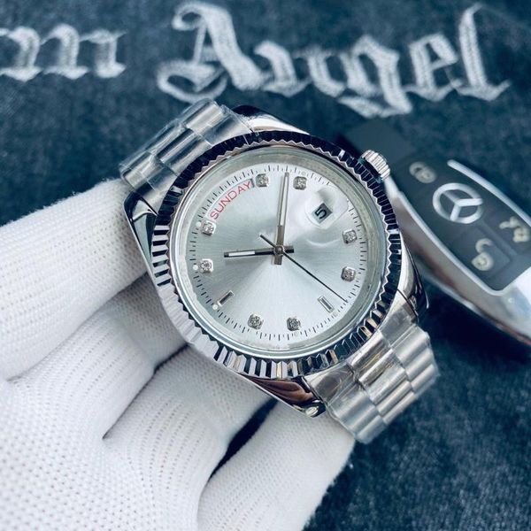 wristwatches luxury mens daydate watch rose gold diamond crystal number sapphire glass stainless steel automatic mechanical men, Slivery;brown
wristwatches luxury mens daydate watch rose gold diamond crystal number sapphire glass stainless steel automatic mechanical men, Slivery;brown
