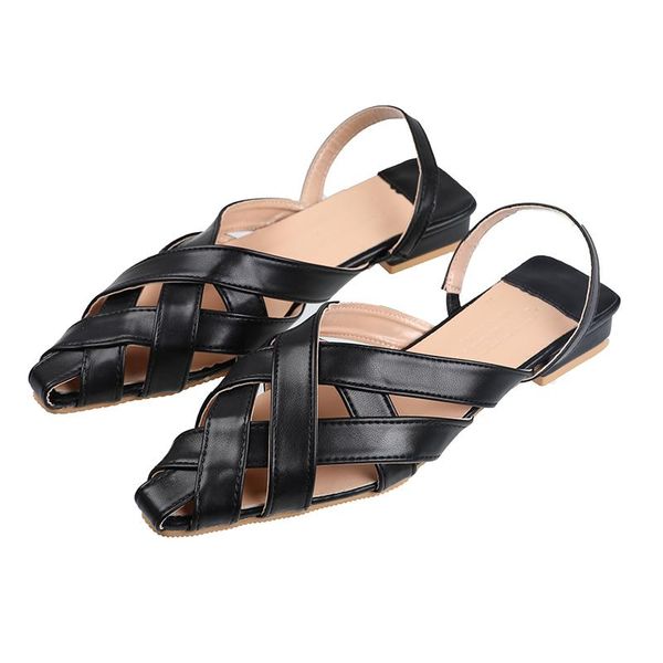 women's shoes sandals 2021 summer pointed low-heeled breathable woven hollow mules, Black
women's shoes sandals 2021 summer pointed low-heeled breathable woven hollow mules, Black