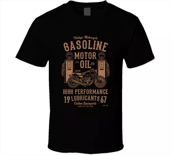 gasoline motor oil retro club motorcycle speed racing vintage men's t-shirts new, White;black
gasoline motor oil retro club motorcycle speed racing vintage men's t-shirts new, White;black