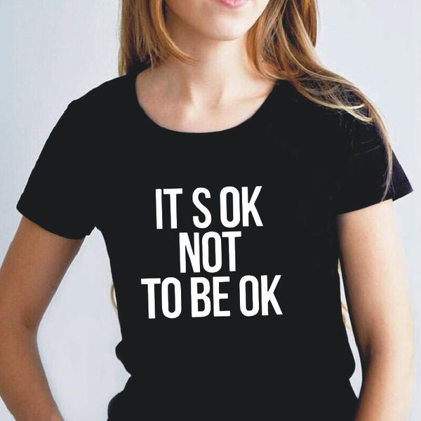 women's t-shirt it's ok not to be letter printed women tshirt casual funny tee shirt femme short sleeve hipster black white
women's t-shirt it's ok not to be letter printed women tshirt casual funny tee shirt femme short sleeve hipster black white