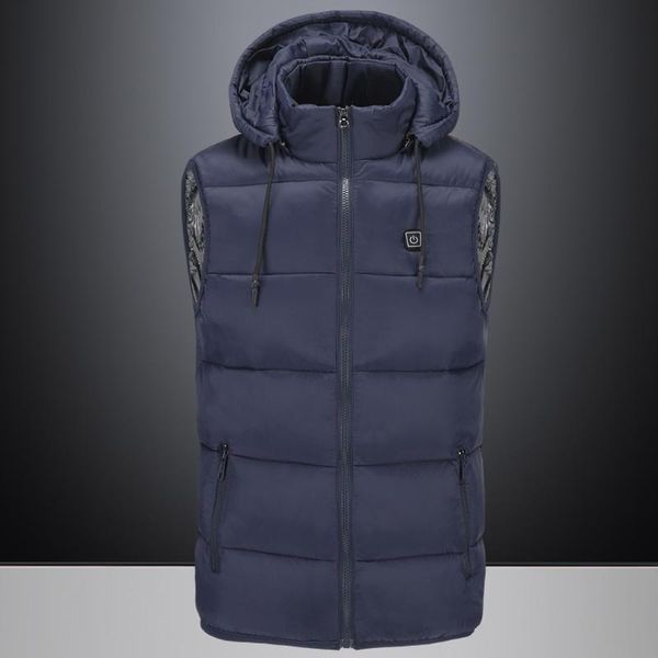 men's vests men winter thick vest jacket heated coat cotton-padded warm hooded bodywarmer weste, Black;white
men's vests men winter thick vest jacket heated coat cotton-padded warm hooded bodywarmer weste, Black;white