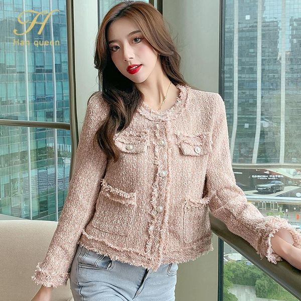 women's jackets h han queen autumn winter tweed short women o-neck long sleeve wool coat single breasted outwear vintage harajuku, Black;brown
women's jackets h han queen autumn winter tweed short women o-neck long sleeve wool coat single breasted outwear vintage harajuku, Black;brown