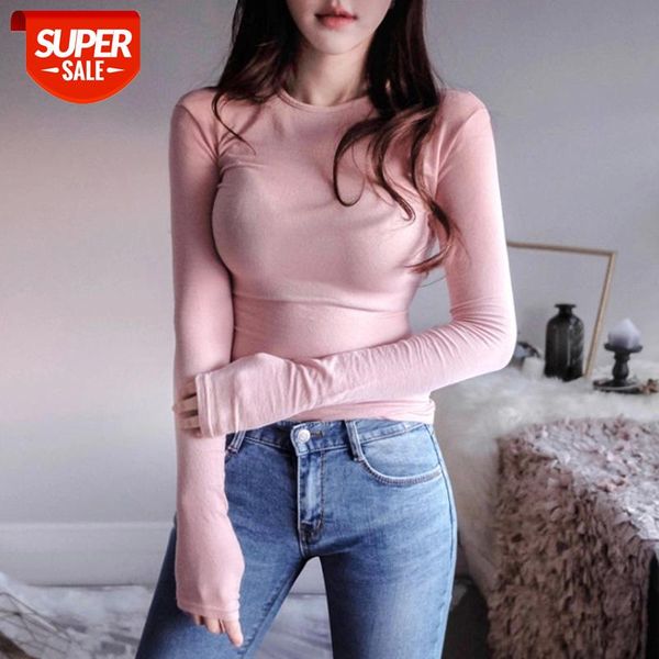 see through women t-shirt long sleeve korean style slim basic elasticity tshirt vogue womens clothing t shirt femme #5x4s, White
see through women t-shirt long sleeve korean style slim basic elasticity tshirt vogue womens clothing t shirt femme #5x4s, White