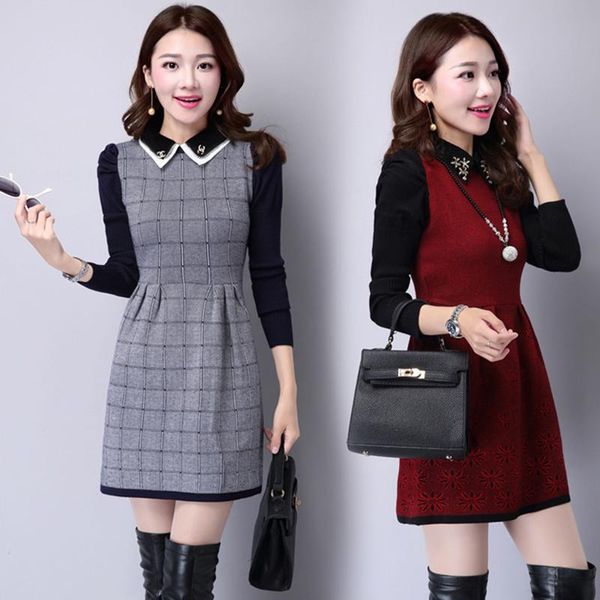 doll collar knit dress slim spring and autumn winter bottoming long-sleeved women in the was thin casual dresses, Black;gray
doll collar knit dress slim spring and autumn winter bottoming long-sleeved women in the was thin casual dresses, Black;gray