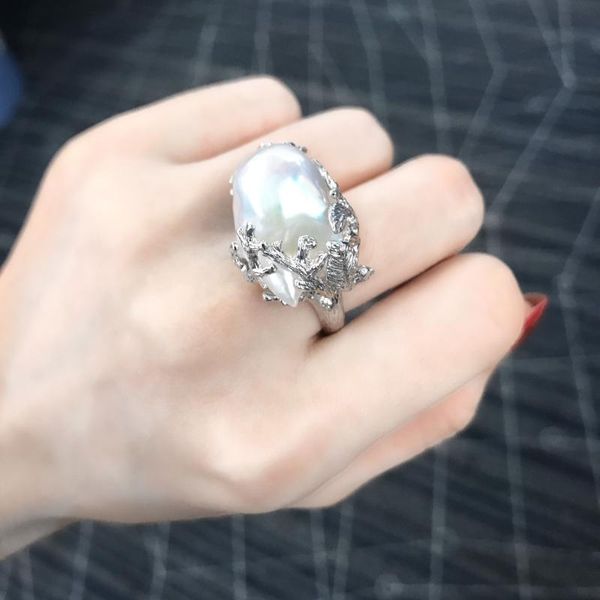 baroqueonl original handwork 925 sterling silver baroque pearl ring true natural freshwater large 15-23mm opening r cluster rings, Golden;silver
baroqueonl original handwork 925 sterling silver baroque pearl ring true natural freshwater large 15-23mm opening r cluster rings, Golden;silver