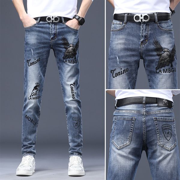 mens jeans 2021 spring trousers korean printing youth leisure mid waist blue mens pants
mens jeans 2021 spring trousers korean printing youth leisure mid waist blue mens pants