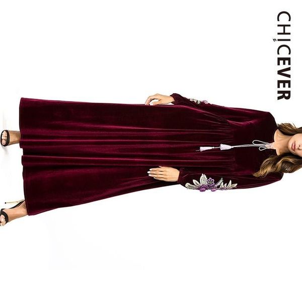 casual dresses chicever embroidery flower female dress v neck lace up tassel high waist long plus sizes fashion clothes 2021, Black;gray
casual dresses chicever embroidery flower female dress v neck lace up tassel high waist long plus sizes fashion clothes 2021, Black;gray