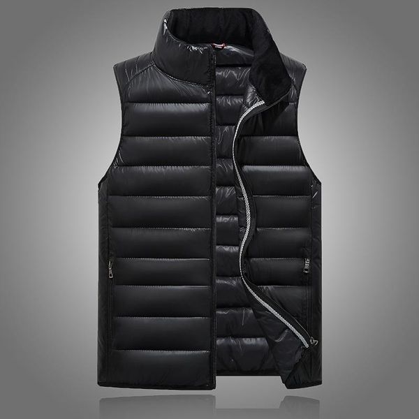 men's vests large size pure color classic lightweight down cotton vest stand-up collar clothing, Black;white
men's vests large size pure color classic lightweight down cotton vest stand-up collar clothing, Black;white