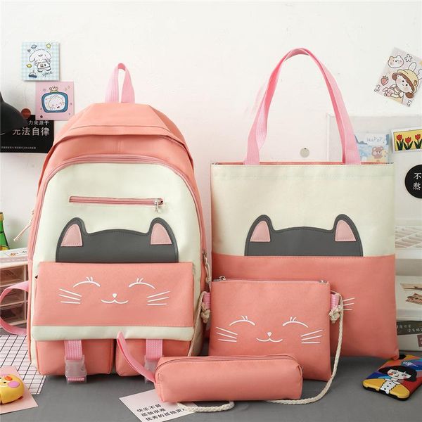 school bags 4 piece set for teenage girls women backpack canvas travel shoulder teen student schoolbag mochila escola
school bags 4 piece set for teenage girls women backpack canvas travel shoulder teen student schoolbag mochila escola