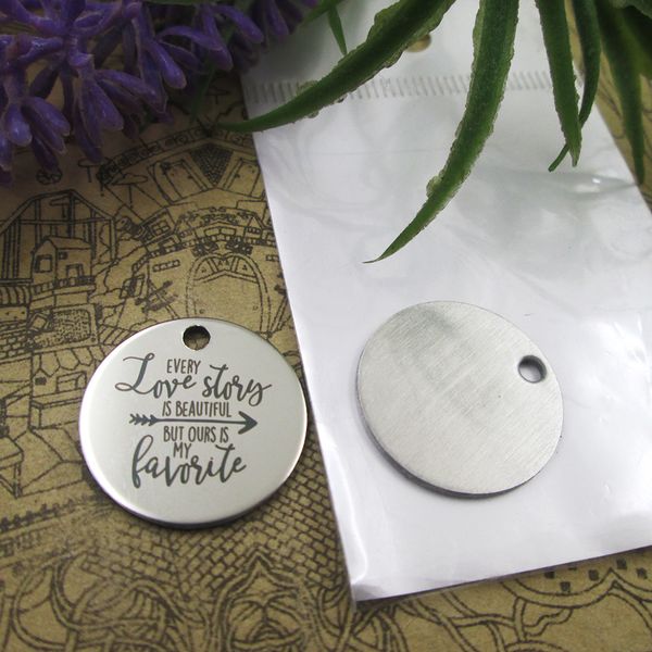 40pcs--stainless steel charms"every love story is beautiful but ours is my favorite" more style choosing diy pendants fo necklace, Bronze;silver
40pcs--stainless steel charms"every love story is beautiful but ours is my favorite" more style choosing diy pendants fo necklace, Bronze;silver