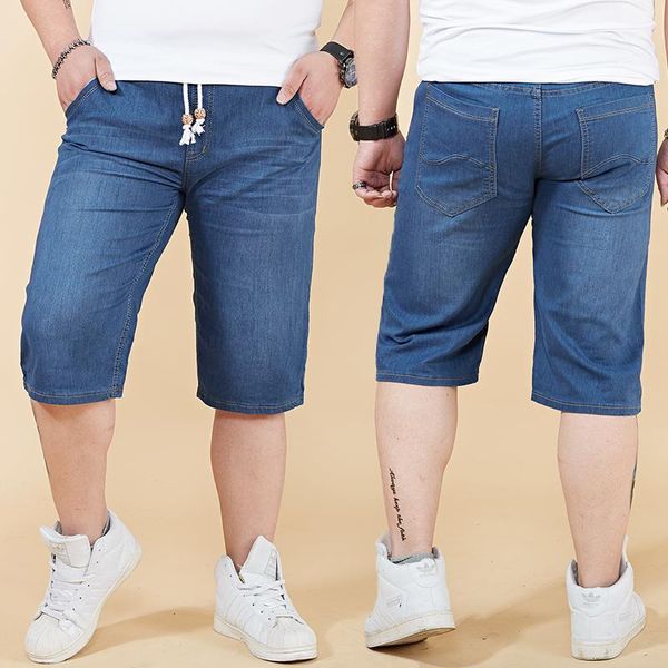 men's shorts summer men casual denim short size 40 42 44 46 48 classic business style elastic waist drawstring bermuda straight jeans, White;black
men's shorts summer men casual denim short size 40 42 44 46 48 classic business style elastic waist drawstring bermuda straight jeans, White;black
