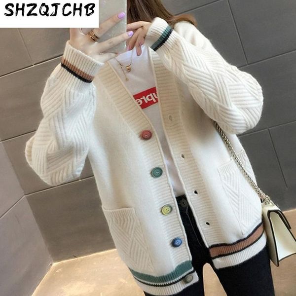 women's knits & tees jchb 2021 female cardigan white korean button up knitted sweaters long sleeve spring mujer 329
women's knits & tees jchb 2021 female cardigan white korean button up knitted sweaters long sleeve spring mujer 329