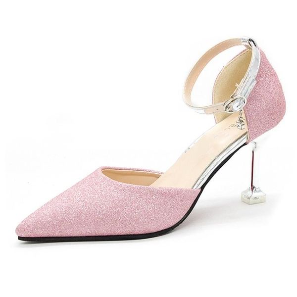 dress shoes hollow out pointed high heel sandal summer satin sandals women's fashion buckle pumps sequins heels k16-05, Black
dress shoes hollow out pointed high heel sandal summer satin sandals women's fashion buckle pumps sequins heels k16-05, Black