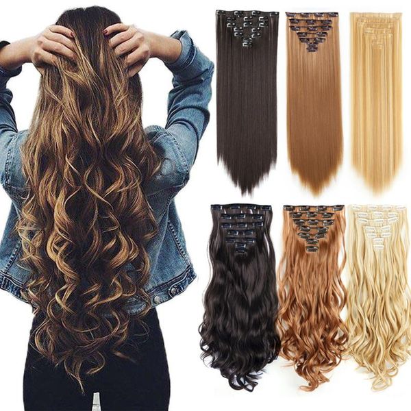 synthetic wigs straight clip in hair 16 clips body wave fringe fake pieces natural hairpiece for women, Black
synthetic wigs straight clip in hair 16 clips body wave fringe fake pieces natural hairpiece for women, Black