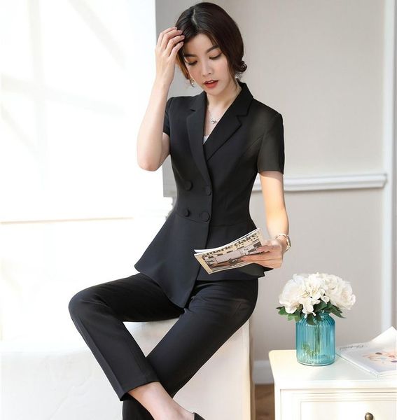 fashion ladies pant suits for women business black blazer and jacket sets work wear office uniform styles women's two piece pants, White
fashion ladies pant suits for women business black blazer and jacket sets work wear office uniform styles women's two piece pants, White