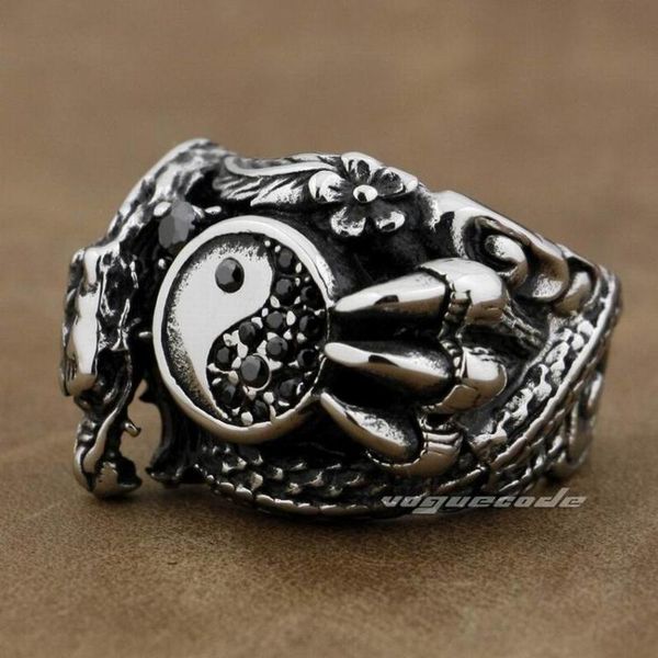 cluster rings 316l stainless steel the eight trigrams cz dragon claw mens biker ring 7w002, Golden;silver
cluster rings 316l stainless steel the eight trigrams cz dragon claw mens biker ring 7w002, Golden;silver