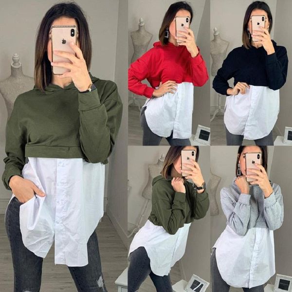 women's hoodies & sweatshirts casual fashion splice contrast color hooded long sleeve for autumn 2021 female loose split shirt, Black
women's hoodies & sweatshirts casual fashion splice contrast color hooded long sleeve for autumn 2021 female loose split shirt, Black