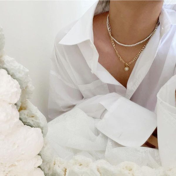 chokers vintage korean for women party jewelry gifts neck chain love heart pendant clavicle pearl necklace, Golden;silver
chokers vintage korean for women party jewelry gifts neck chain love heart pendant clavicle pearl necklace, Golden;silver