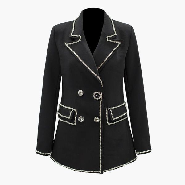 women's suits & blazers european designer women high street loose plus size double breast luxury beading runway blazer quality jackets, White;black
women's suits & blazers european designer women high street loose plus size double breast luxury beading runway blazer quality jackets, White;black