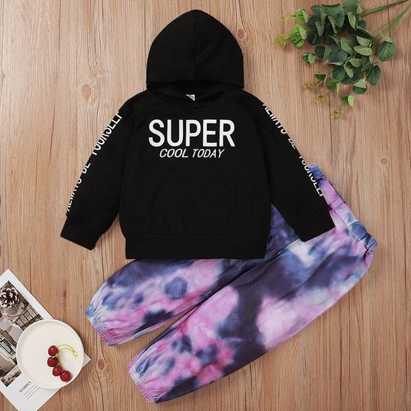childrens clothes spring girls sports set new fashion tie dye style letter printing wear cotton hoodie pants suit 2-6t, White
childrens clothes spring girls sports set new fashion tie dye style letter printing wear cotton hoodie pants suit 2-6t, White