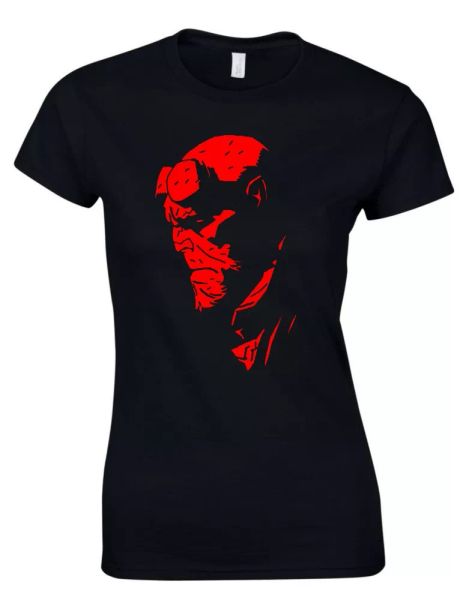 hellboy superhero movie inspired womens t-shirt, White;black
hellboy superhero movie inspired womens t-shirt, White;black