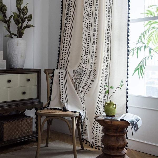curtain & drapes geometric semi-blackout window curtains 2 panels bohemian style cotton linen with tassels rod pocket
curtain & drapes geometric semi-blackout window curtains 2 panels bohemian style cotton linen with tassels rod pocket