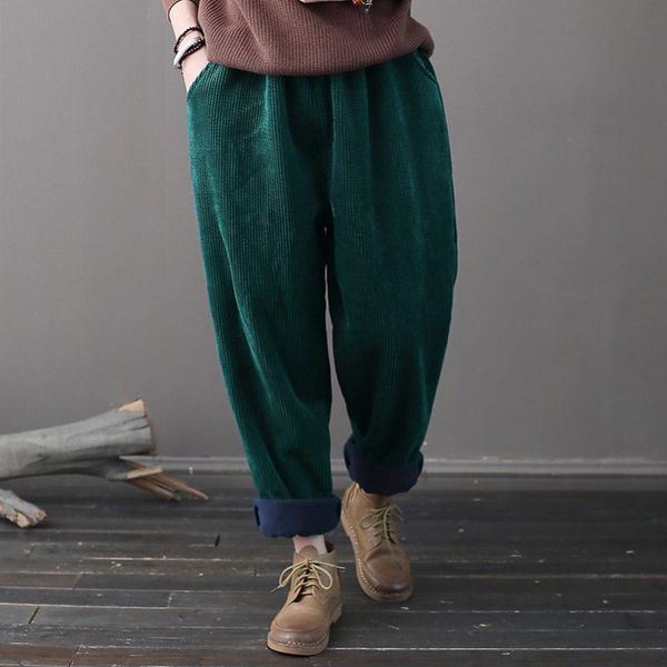 women's pants & capris qpfjqd girls velvet corduroy vintage elastic waist 2021 spring winter thick warm pockets fleece women long harem, Black;white
women's pants & capris qpfjqd girls velvet corduroy vintage elastic waist 2021 spring winter thick warm pockets fleece women long harem, Black;white