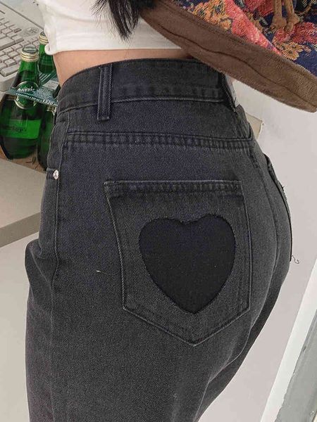 street style love pocket straight leg pants women's retro black slim skinny high waist denim 210429, Blue
street style love pocket straight leg pants women's retro black slim skinny high waist denim 210429, Blue