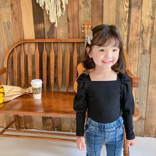 autumn baby girls square collar long sleeve korean style kids pure color bottoming t shirts children thin tight clothes, Blue
autumn baby girls square collar long sleeve korean style kids pure color bottoming t shirts children thin tight clothes, Blue
